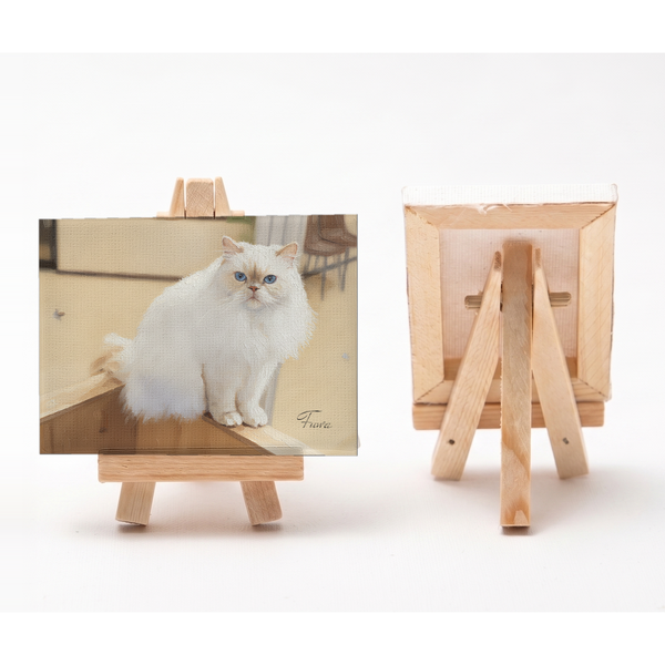 ふわ 小さな絵画風キャンバスボード