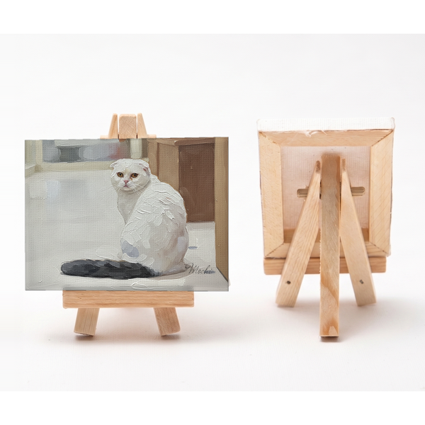 もち 小さな絵画風キャンバスボード
