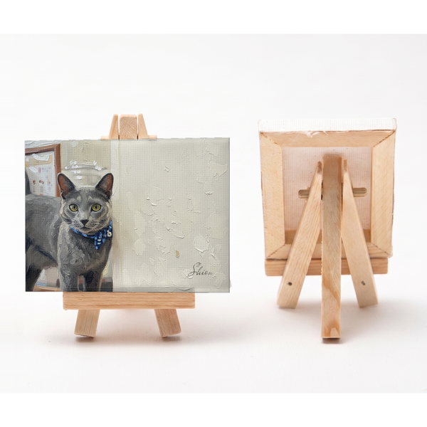 シオン 小さな絵画風キャンバスボード