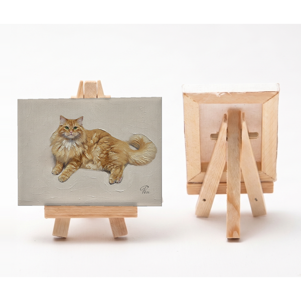 ポン 小さな絵画風キャンバスボード