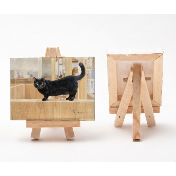 くろまる 小さな絵画風キャンバスボード