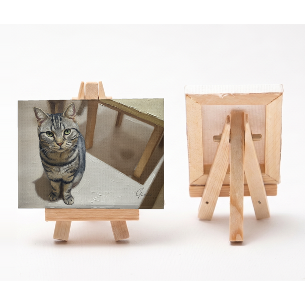 ゴロウ 小さな絵画風キャンバスボード