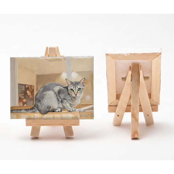 いくは 小さな絵画風キャンバスボード