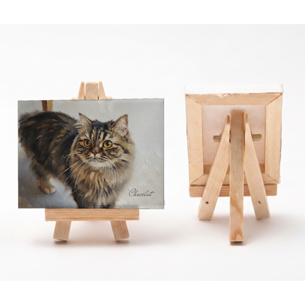 ショコラ 小さな絵画風キャンバスボード