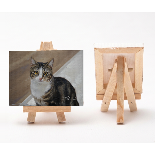 うりすけ 小さな絵画風キャンバスボード