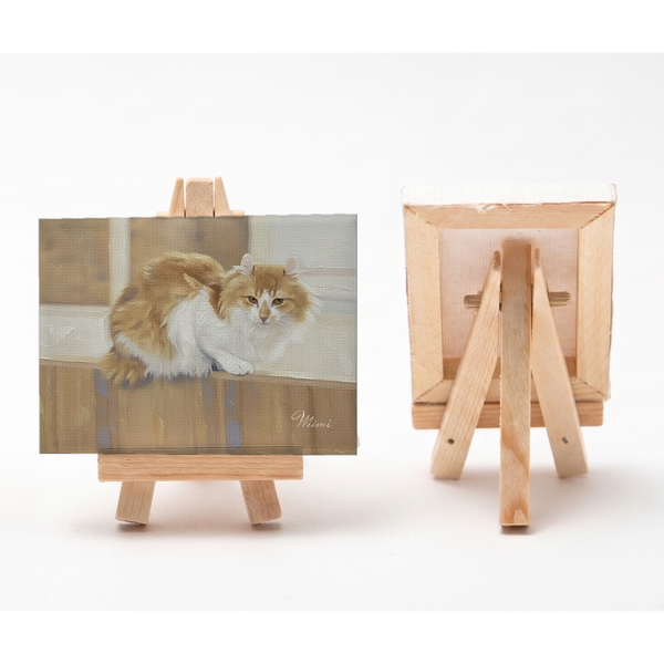 ミミ 小さな絵画風キャンバスボード
