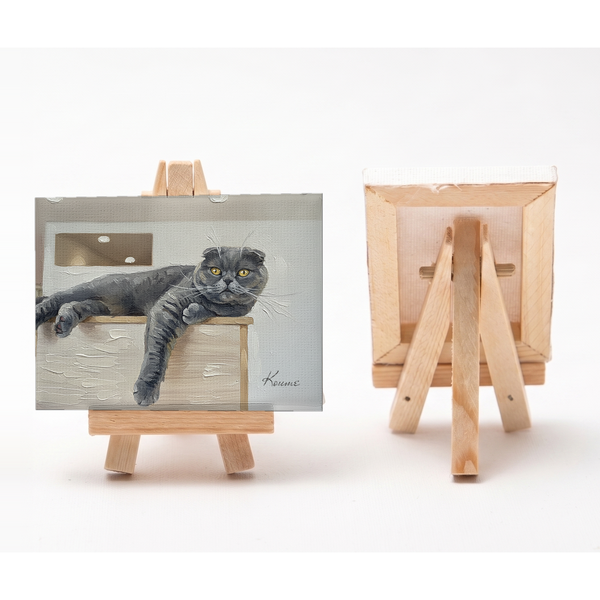 コウメ 小さな絵画風キャンバスボード