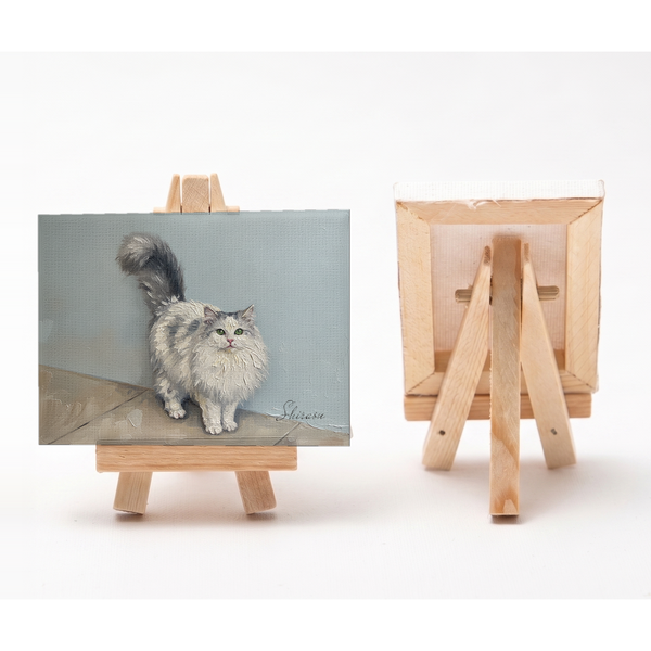 しらす 小さな絵画風キャンバスボード