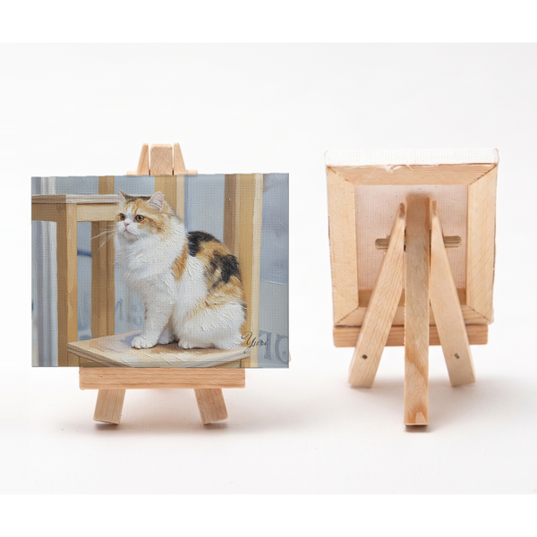 ユリ 小さな絵画風キャンバスボード