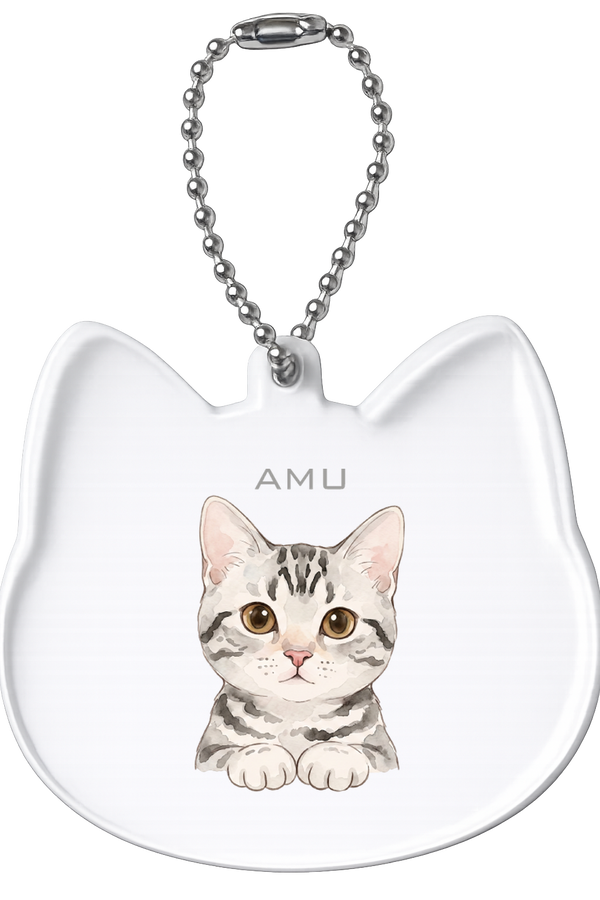 アム 猫型アクリルホルダー