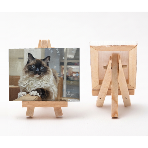 ぽんず 小さな絵画風キャンバスボード