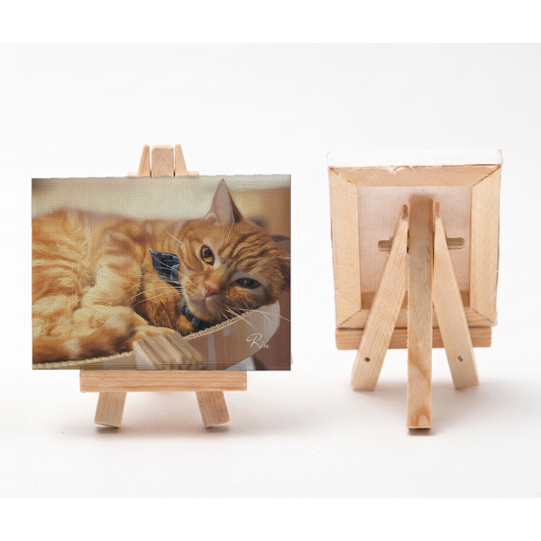 りん 小さな絵画風キャンバスボード