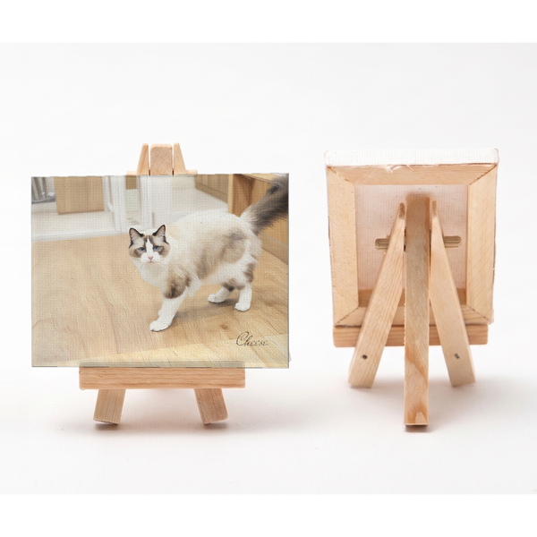 チーズ 小さな絵画風キャンバスボード