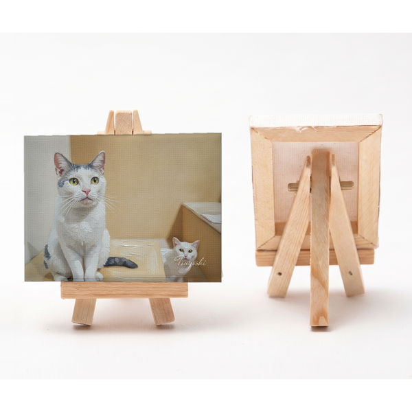 つよし 小さな絵画風キャンバスボード