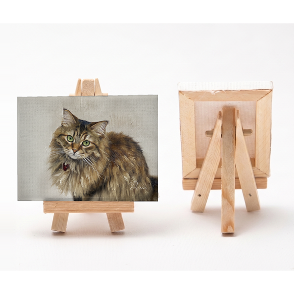 ダリア 小さな絵画風キャンバスボード