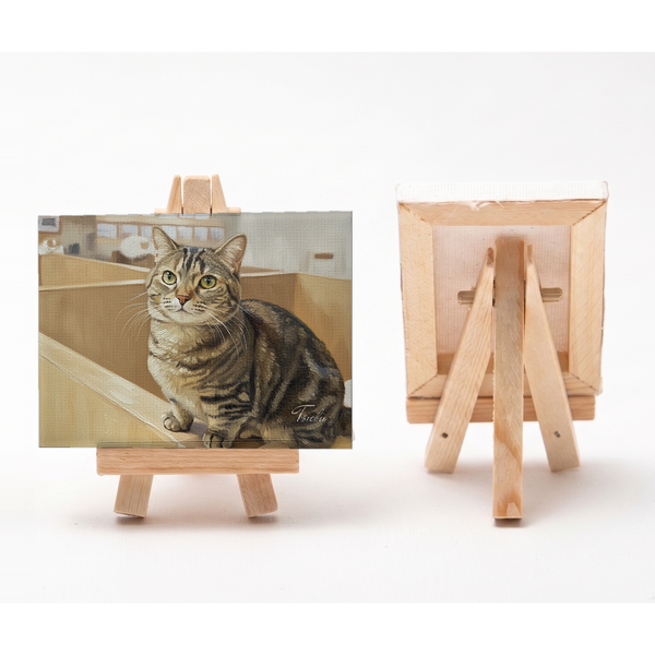 つぶ 小さな絵画風キャンバスボード