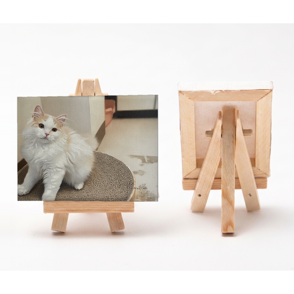 バニラ 小さな絵画風キャンバスボード