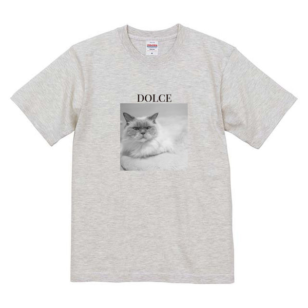 ドルチェ モノクロ写真コットンTシャツ