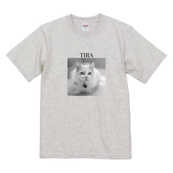 ティラ モノクロ写真コットンTシャツ