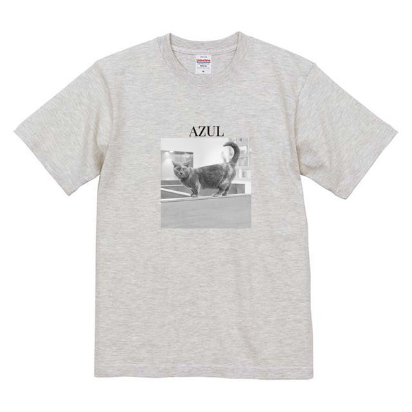アズー モノクロ写真コットンTシャツ