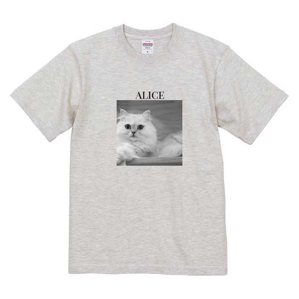 アリス モノクロ写真コットンTシャツ