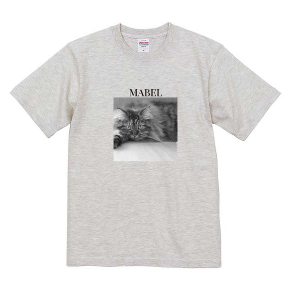 メイベル モノクロ写真コットンTシャツ