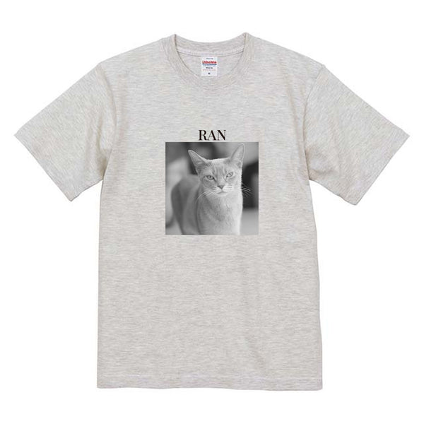 ラン モノクロ写真コットンTシャツ