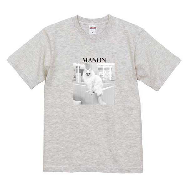 マノン モノクロ写真コットンTシャツ