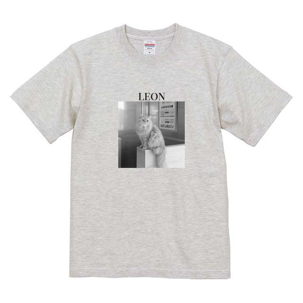 レオン モノクロ写真コットンTシャツ