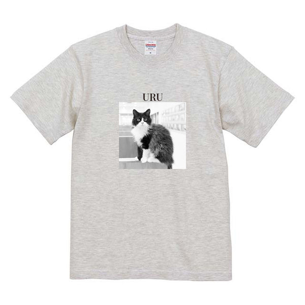 ウル モノクロ写真コットンTシャツ