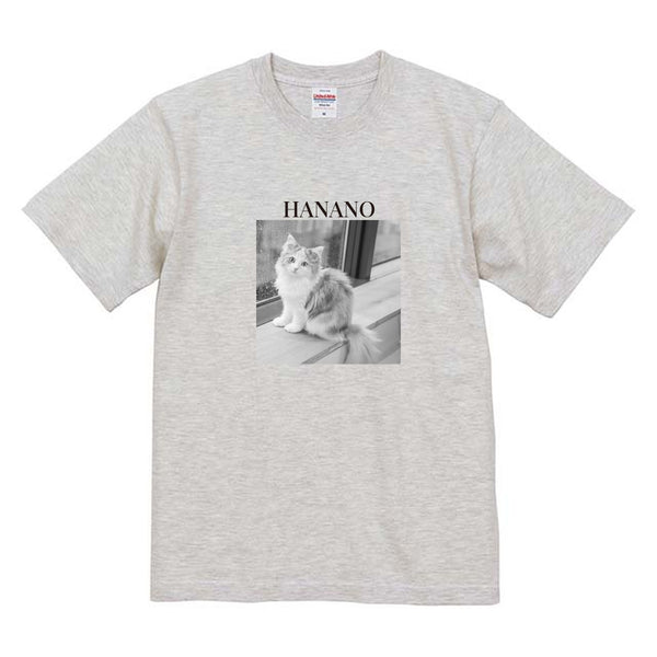 花乃 モノクロ写真コットンTシャツ