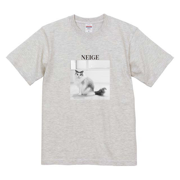 ネージュ モノクロ写真コットンTシャツ
