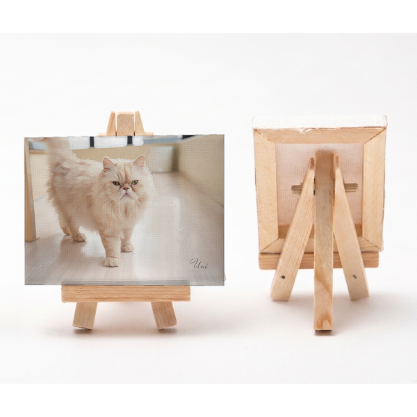 うに 小さな絵画風キャンバスボード