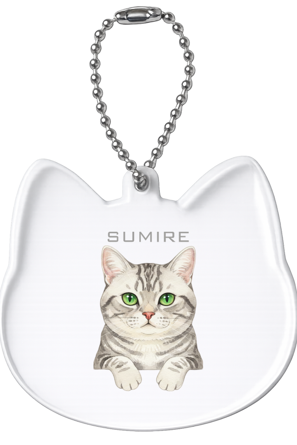 スミレ 猫型アクリルホルダー