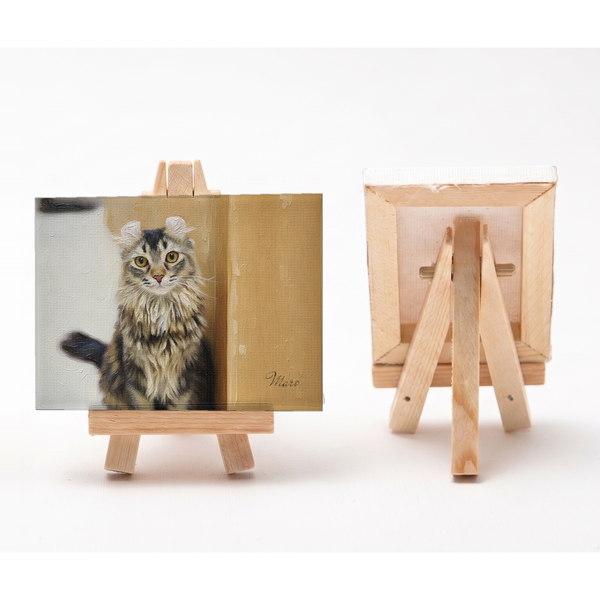 まろ 小さな絵画風キャンバスボード