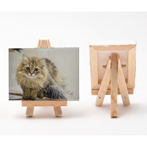 ルビ 小さな絵画風キャンバスボード
