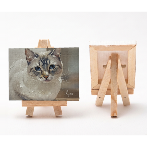 シュガー 小さな絵画風キャンバスボード