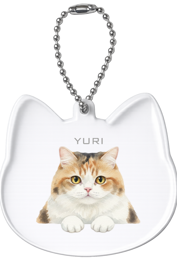 ユリ 猫型アクリルホルダー