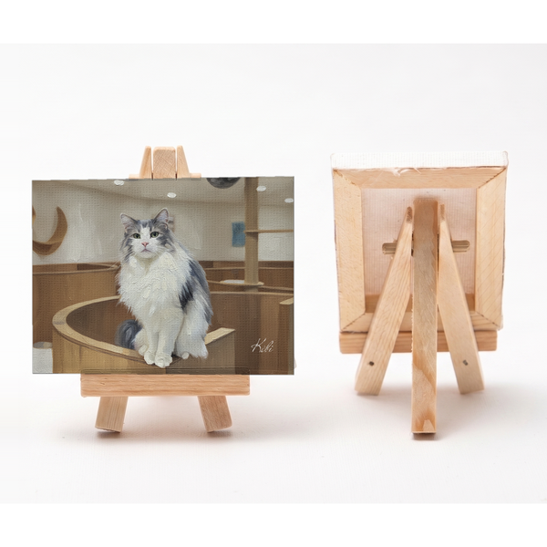 キビ 小さな絵画風キャンバスボード