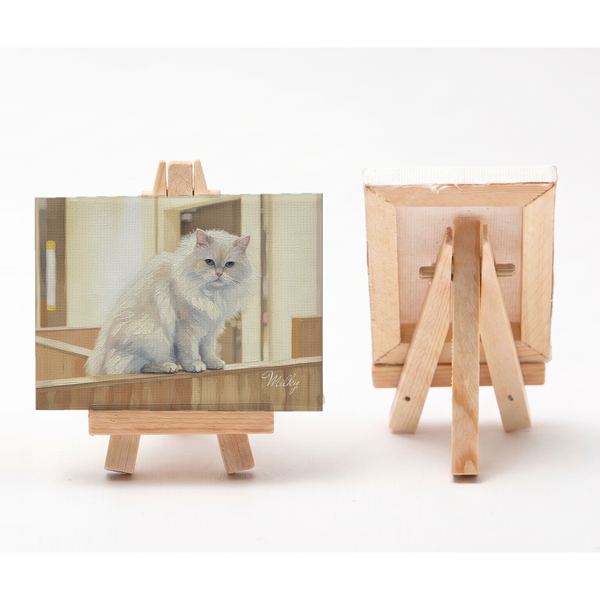 ミルキー 小さな絵画風キャンバスボード