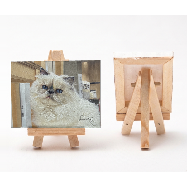 スノーリリー 小さな絵画風キャンバスボード