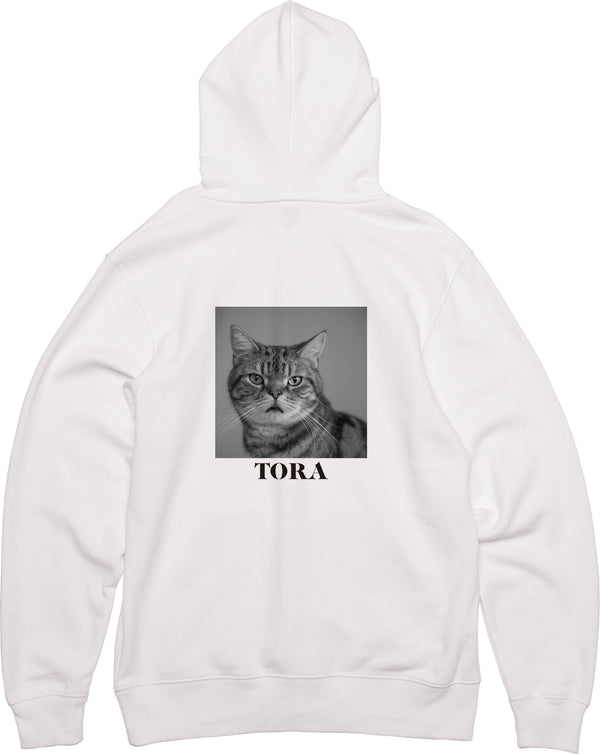 トラ フードジップパーカー