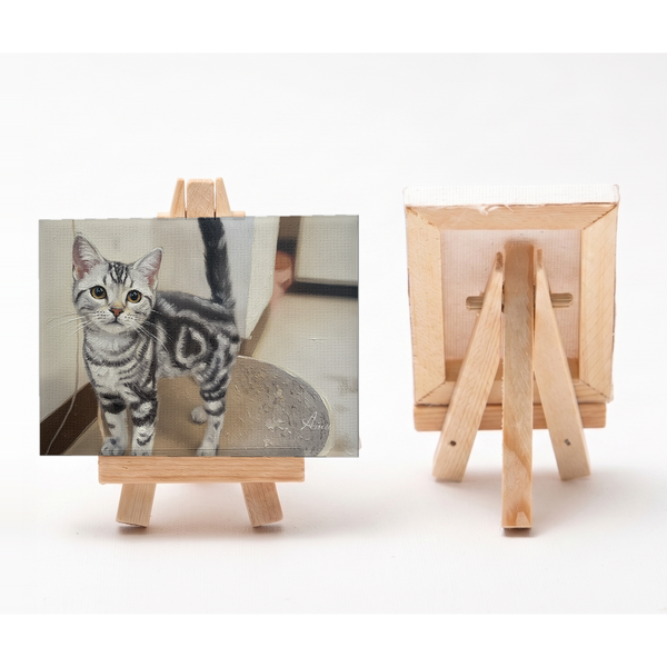 あむ 小さな絵画風キャンバスボード