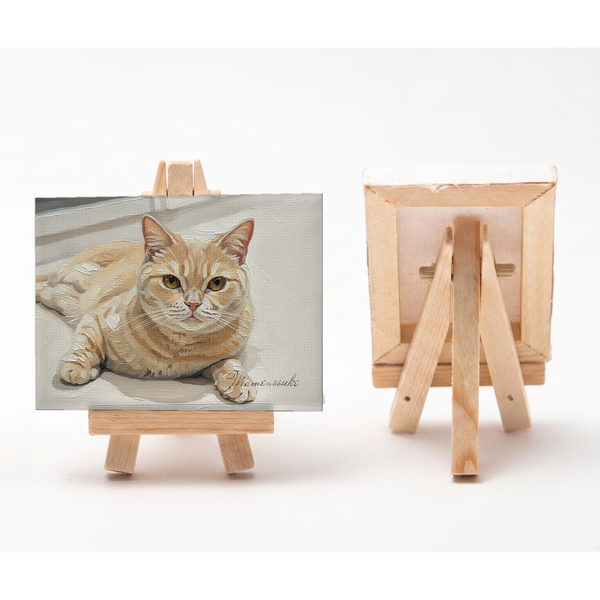 まめのすけ 小さな絵画風キャンバスボード