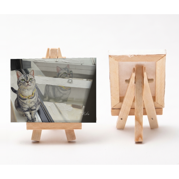 にこ 小さな絵画風キャンバスボード