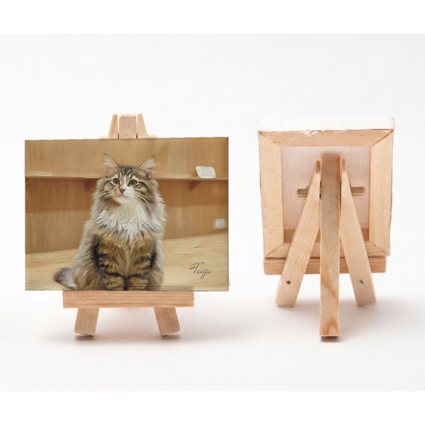大河 小さな絵画風キャンバスボード
