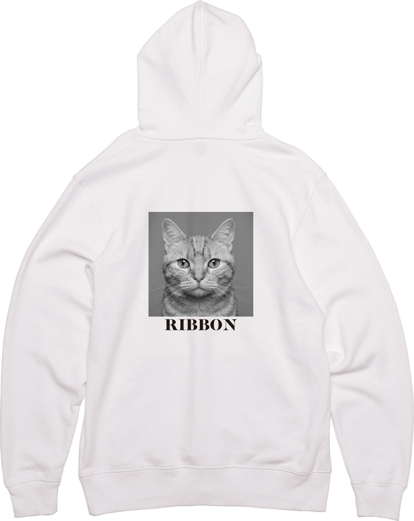 リボン フードジップパーカー