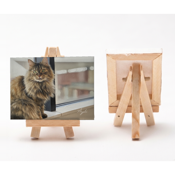 あずき 小さな絵画風キャンバスボード