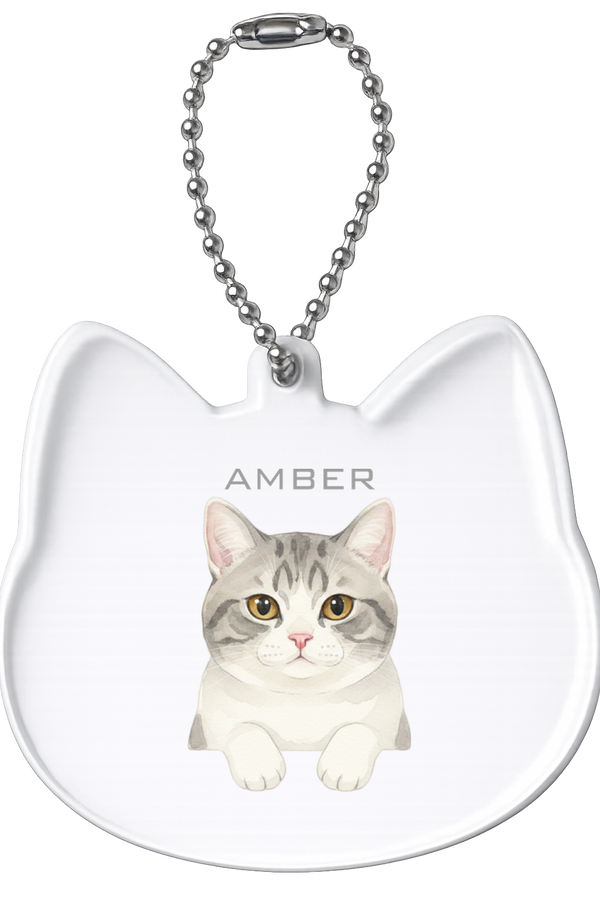 アンバー 猫型アクリルホルダー