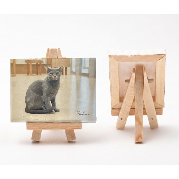 つぼみ 小さな絵画風キャンバスボード
